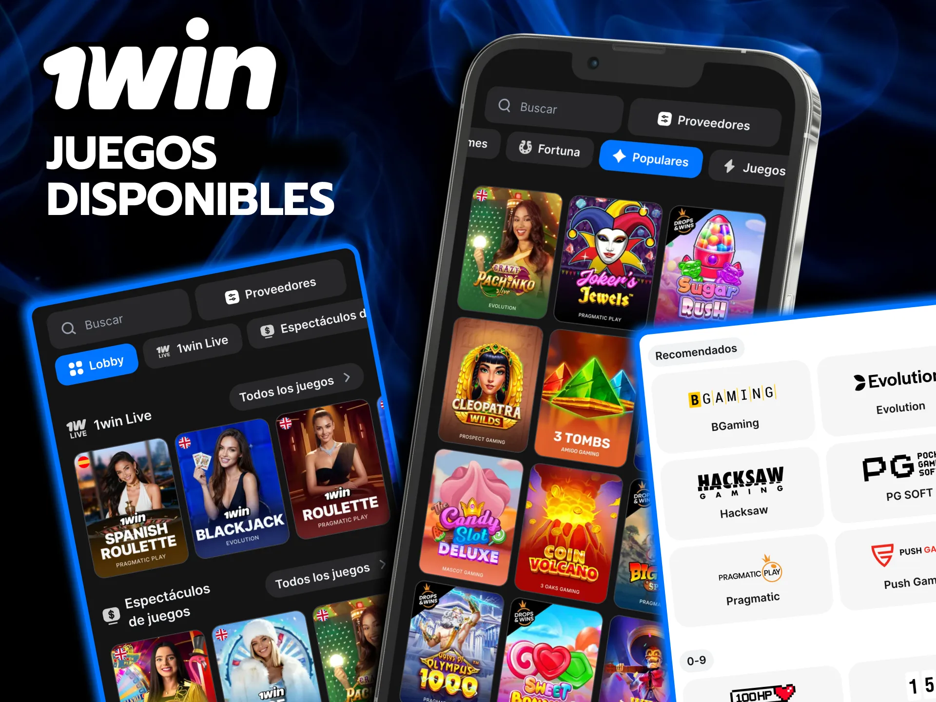 La app 1win ofrece más de 10000 juegos móviles.